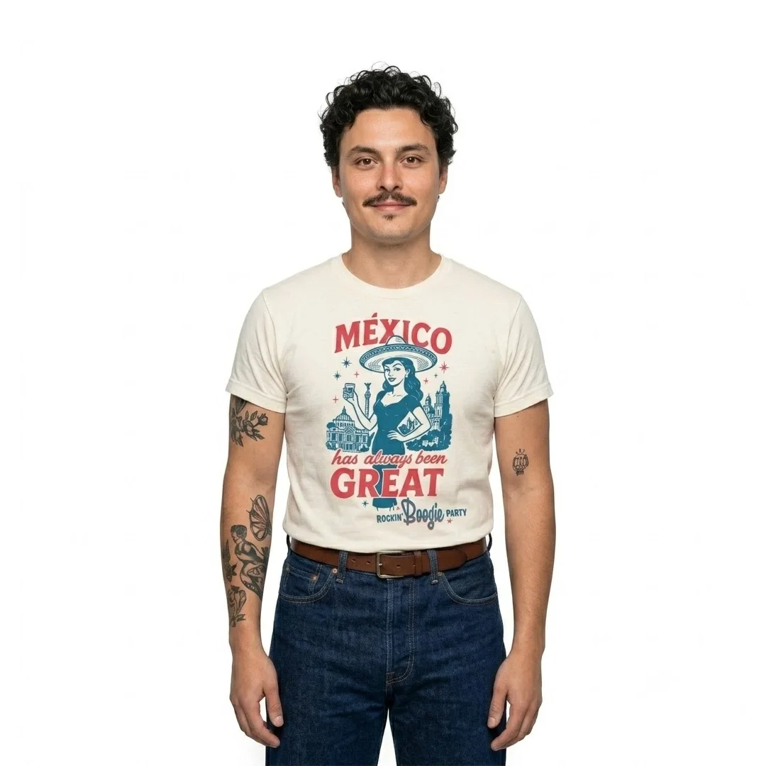 Playera Beige Hombre México Has Always Been Great