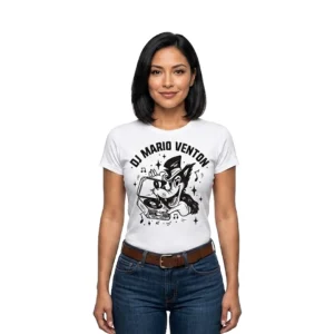 Playera Blanca Mujer Dj Mario Venton