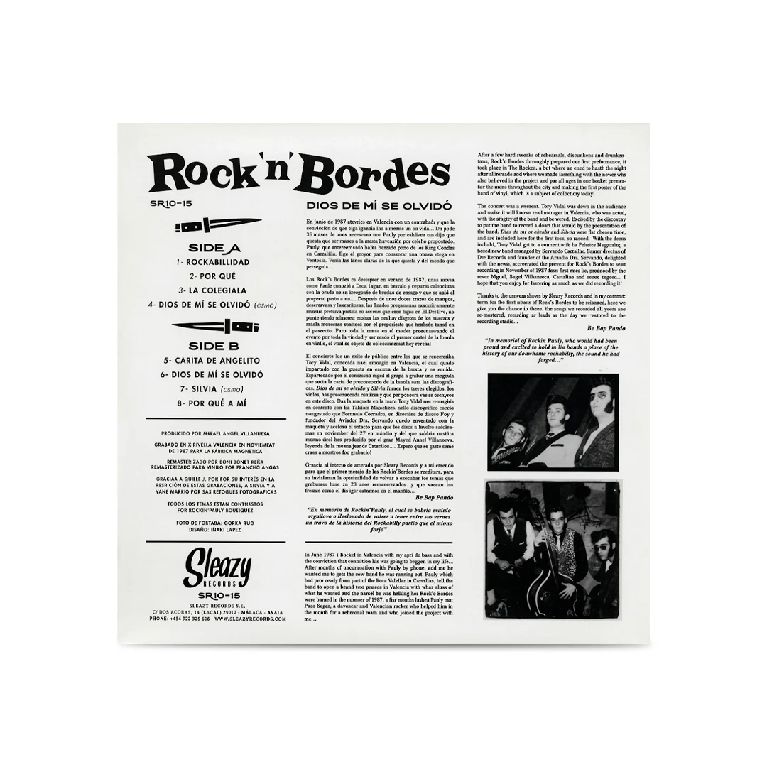 Rock'n'Bordes - Dios De Mí Se Olvidó | Vinyl 10" Rojo (Edición Limitada / Sellado) - Image 2