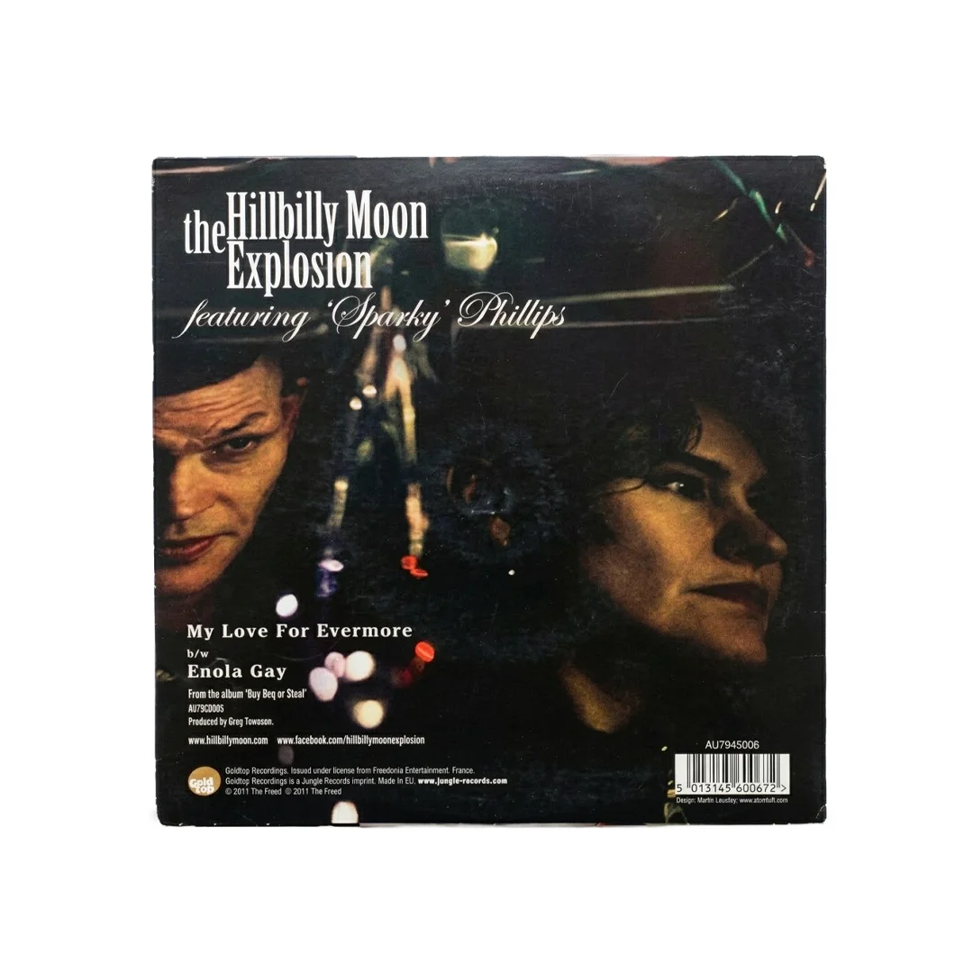 The Hillbilly Moon Explosion – My Love For Evermore | Vinyl 7" Splatter (Misprint Cover / Raro) - Imagen 2