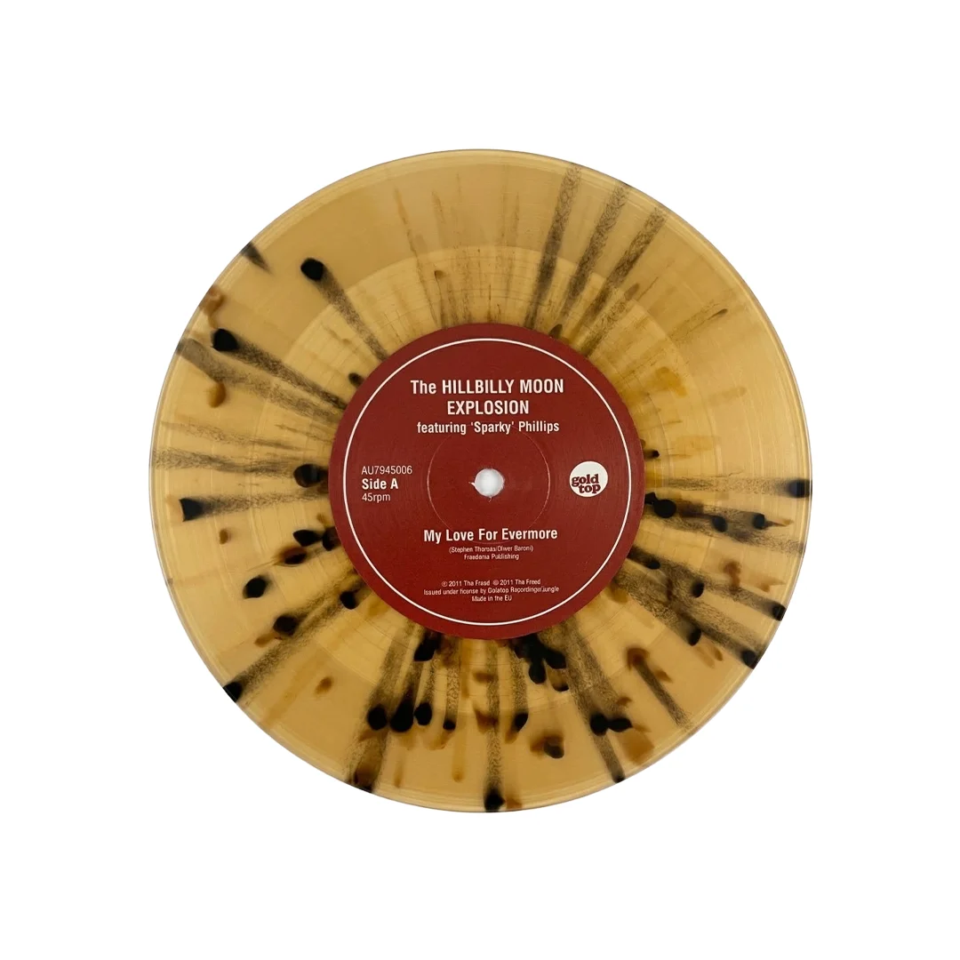 The Hillbilly Moon Explosion – My Love For Evermore | Vinyl 7" Splatter (Misprint Cover / Raro) - Imagen 3