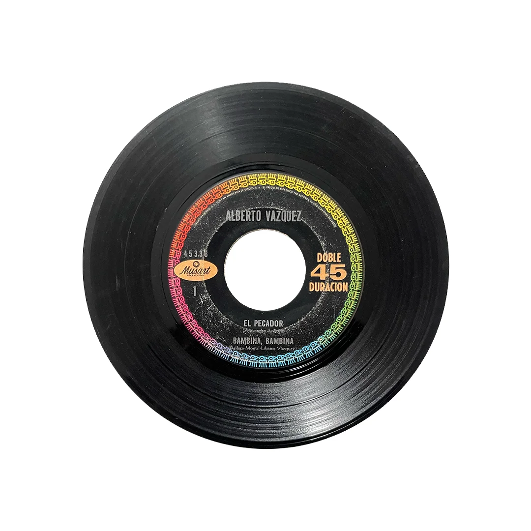 Alberto Vázquez – El Pecador / Bambina, Bambina | Vinyl 7" EP (Discos Musart México 1960s) - Imagen 2