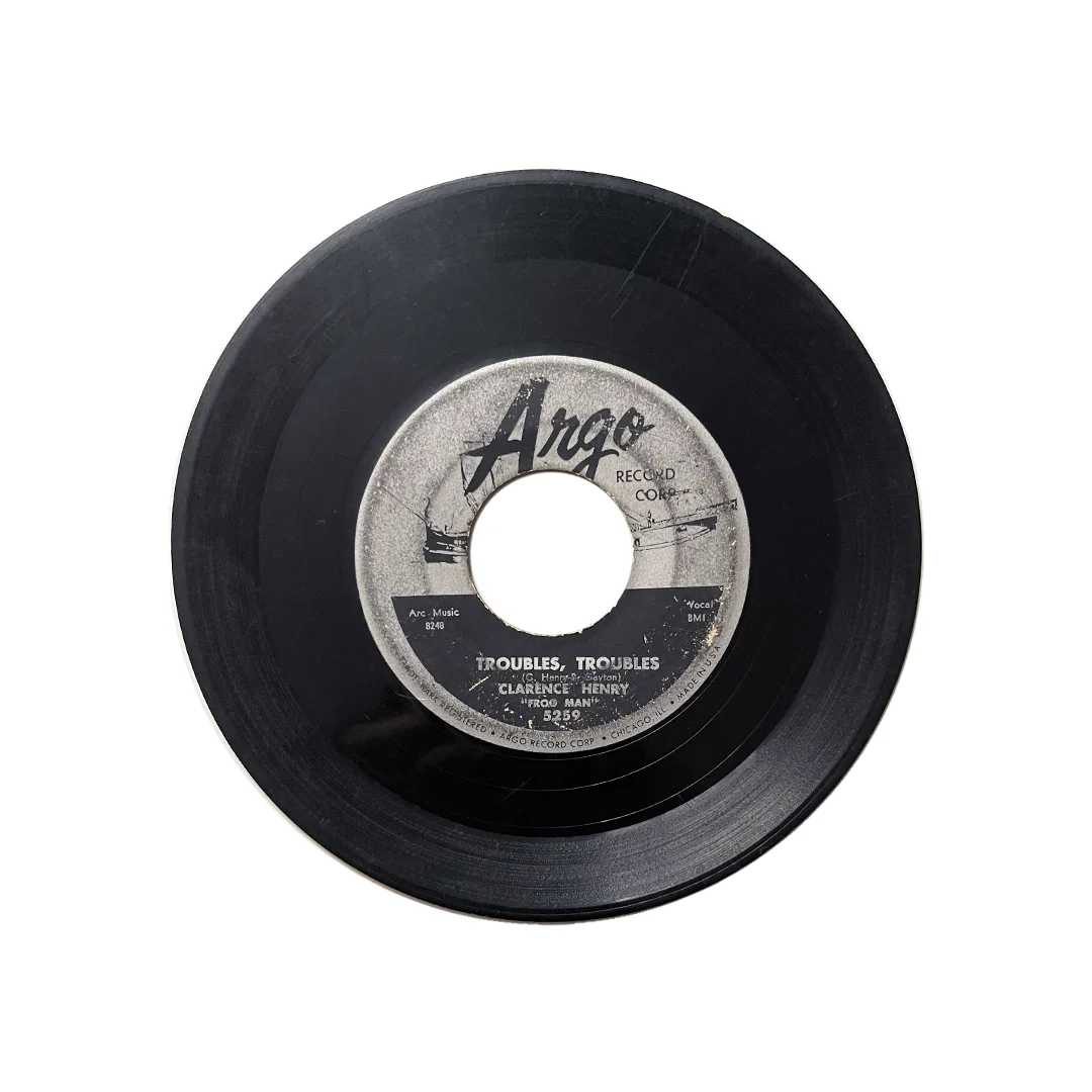 Clarence Henry "Frog Man" – Ain't Got No Home / Troubles, Troubles | Vinyl 7" Single (Argo Records US 1956) - Imagen 3