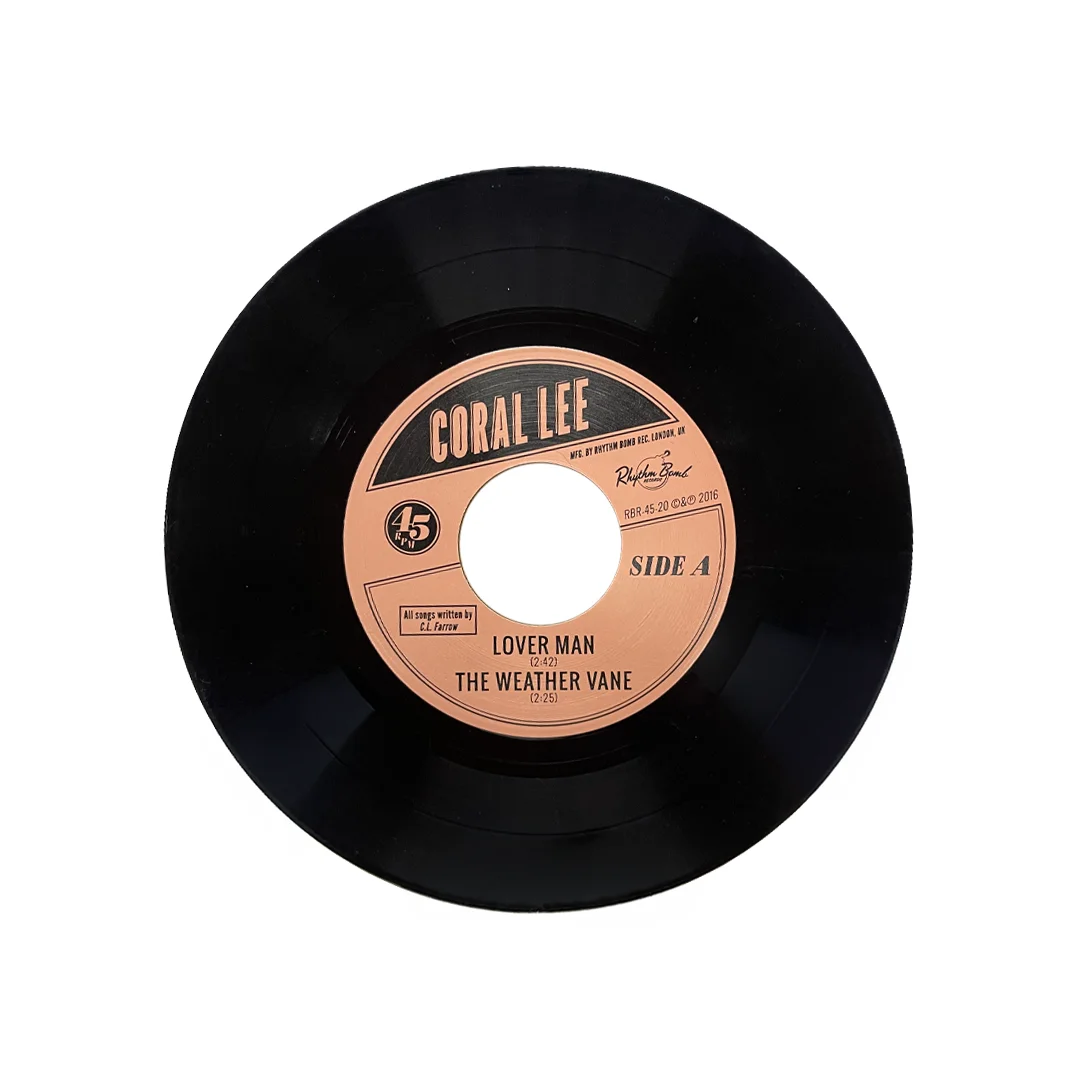 Coral Lee – Lover Man / The Weather Vane | Vinyl 7" EP (Rhythm Bomb Records) - Imagen 3
