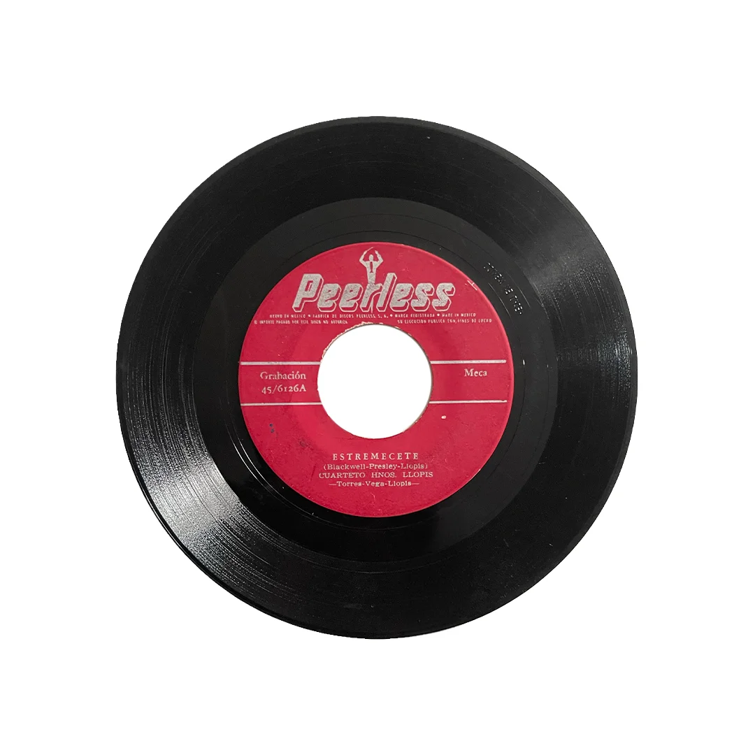 Cuarteto Hermanos Llopis – Estremécete / Enamorada | Vinyl 7" Single (Discos Peerless México 1950s) - Imagen 2