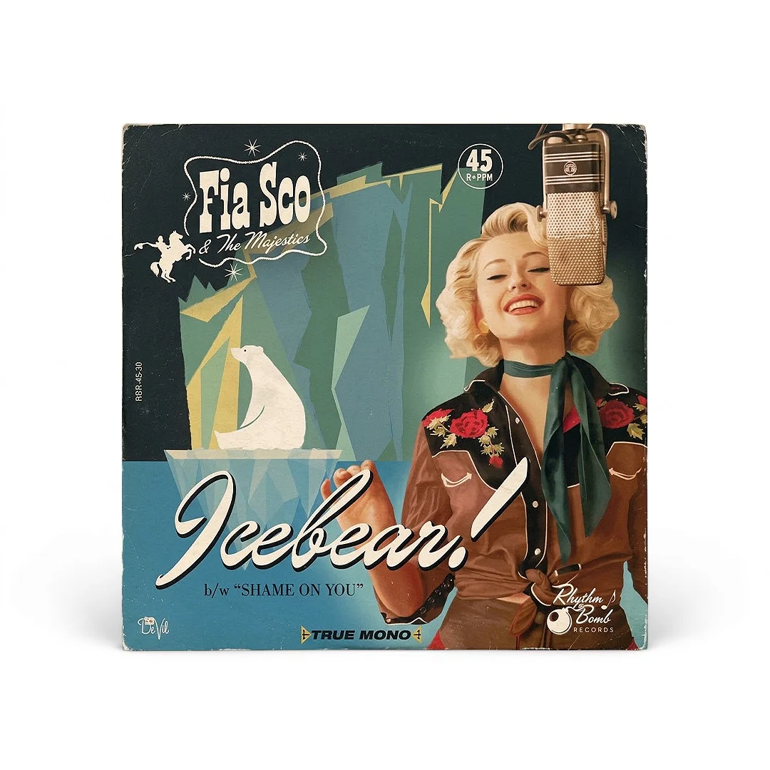 Fia Sco & The Majestics – Icebear! / Shame On You! | Vinyl 7" Single Mono (Rhythm Bomb Records)