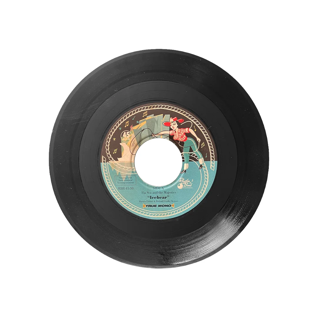 Fia Sco & The Majestics – Icebear! / Shame On You! | Vinyl 7" Single Mono (Rhythm Bomb Records) - Imagen 3