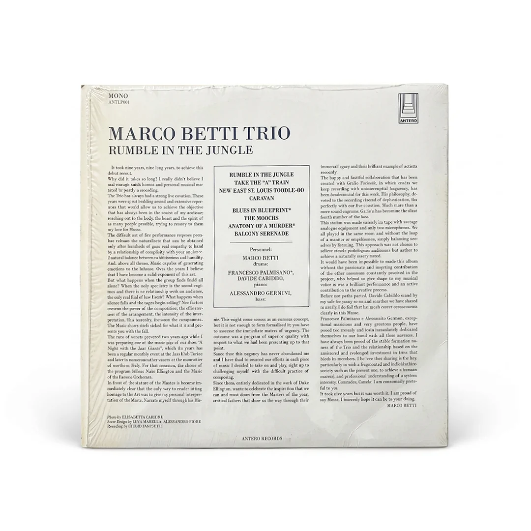 Marco Betti Rumble Trio – In The Jungle | Vinyl 12" LP Mono (Excelente Estado) - Imagen 2