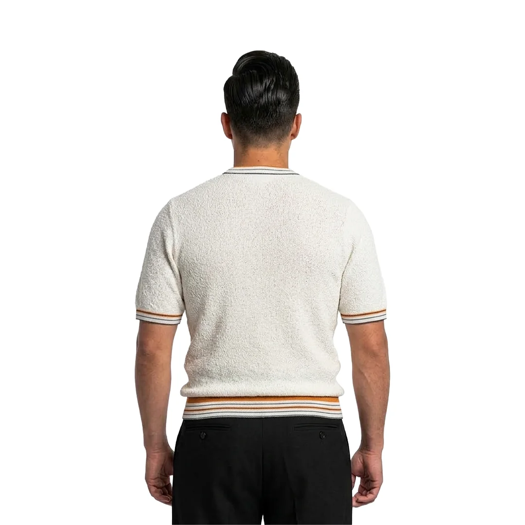 Towncraft Penneys – Vintage 60s Knit V-Neck Shirt | Playera de Punto Retro (Talla Medium) - Imagen 2