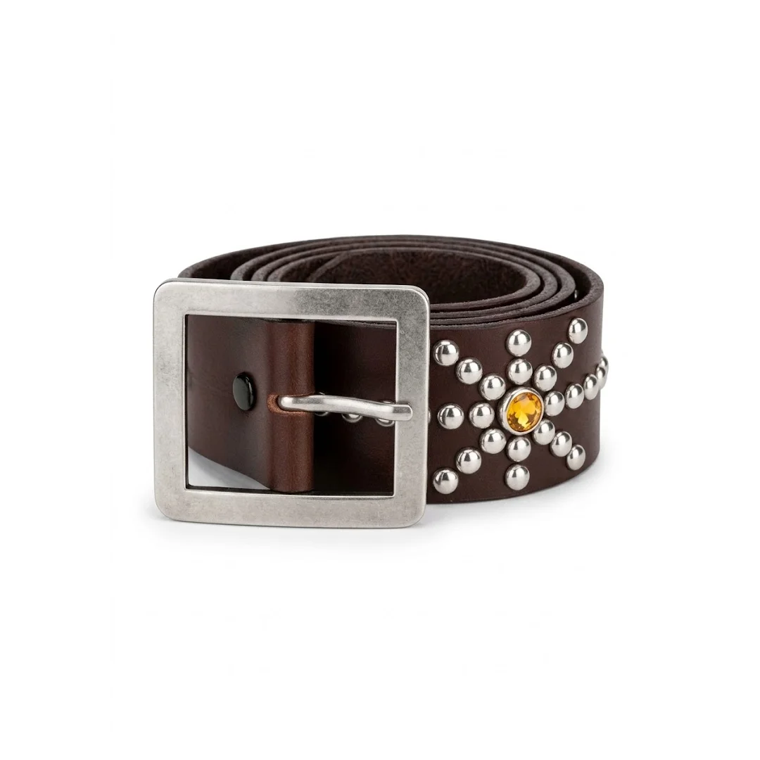 Cinturón Custom Vintage Studded Leather (Talla 34)